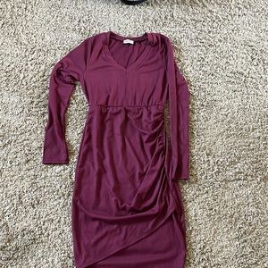 Never worn long sleeve boutique ruched dress